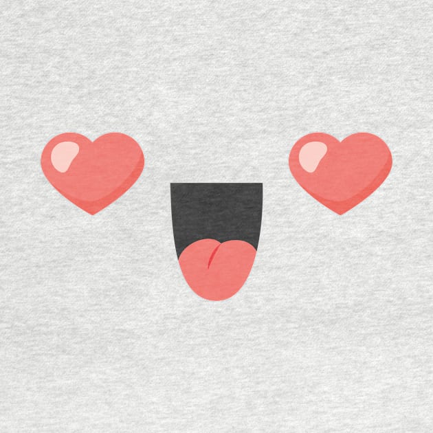 CUTE KAWAII HEART FACE ANIME KAOMOJI EMOTICON CARTOON by Chameleon Living